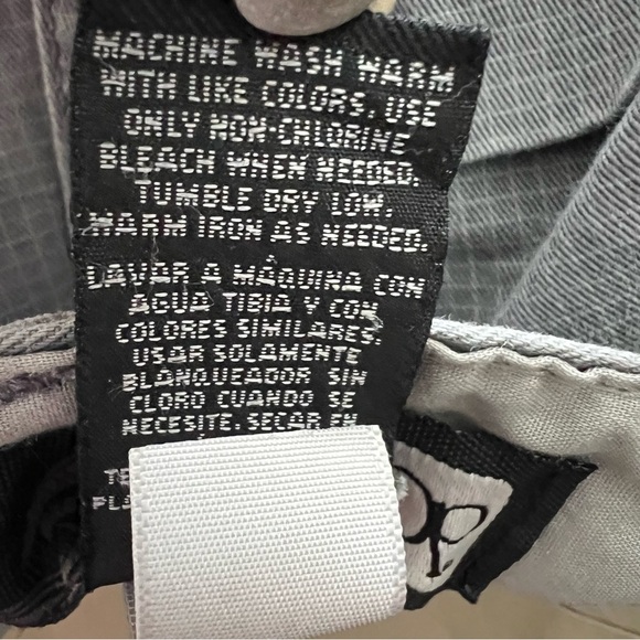 OP Men's Flat Front Cotton Chino Shorts Pockets Ripstop Summer Gray Size 36 - Picture 5 of 6